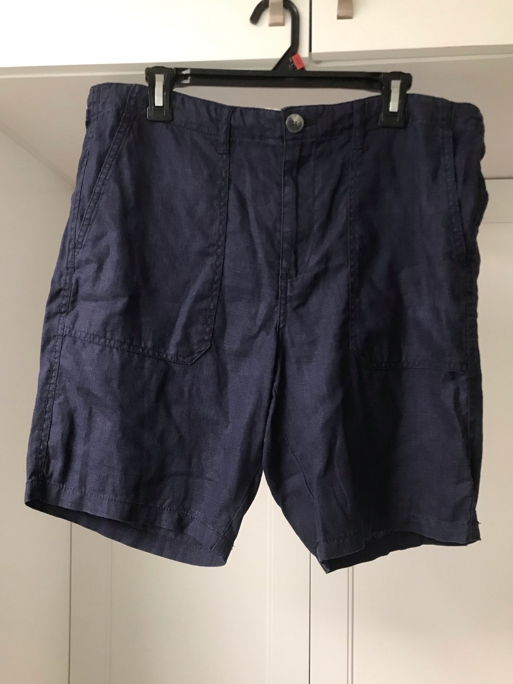 Men's Joe Fresh 100% Linen Navy Casual Shorts W34